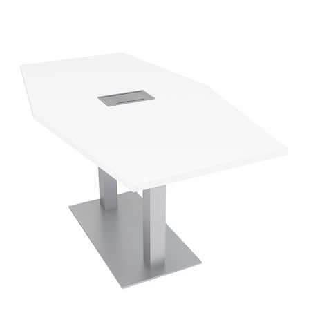 Skutchi Designs 33.5 in W, 69.5 in L, 29 in H, Engineered Wood Top, White HAR-HEX.IR-34x70-DOU-ELEC-XD09